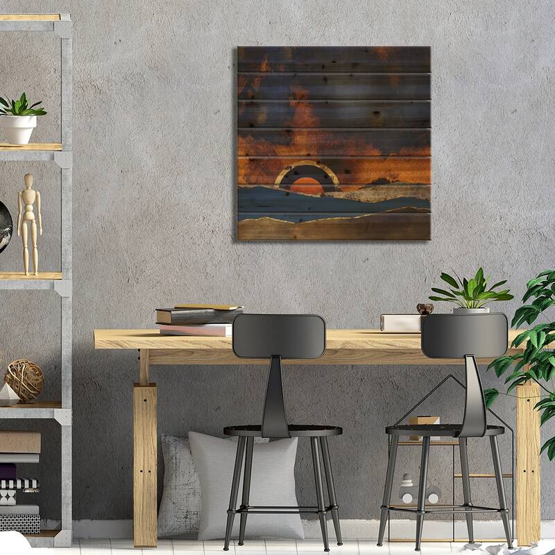 Before The Storm Print On Wood by SpaceFrog Designs - Multi-Color