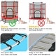preview thumbnail 9 of 15, 55 Inch Kids Recreational Trampoline Bouncing Jumping Mat with Enclosure Net - 65" x 65" x 65" (L x W x H)