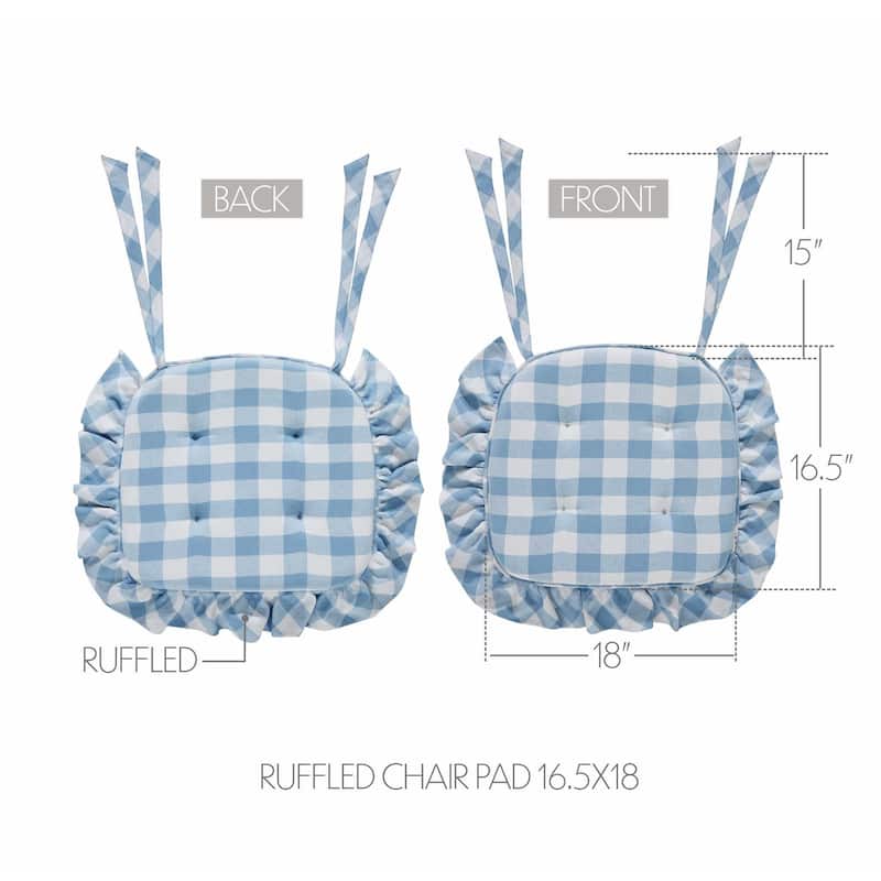 Annie Buffalo Check Ruffled Chair Pad