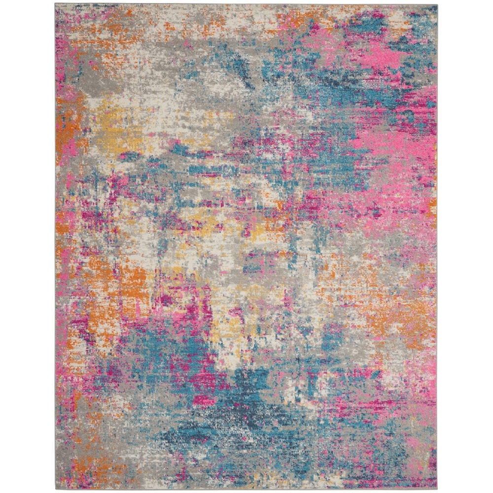 Nourison Passion Abstract Watercolor Multicolor Area Rug