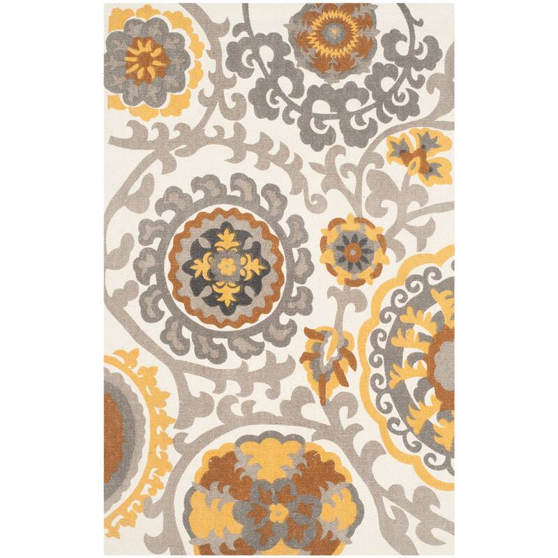 SAFAVIEH Handmade Cedar Brook Vassie Modern Cotton Rug - 2'3" x 3'9" - Grey - Rectangle