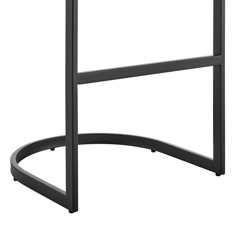 Katherine Upholstered Metal Bar or Counter Height Stool with Cantilever Base