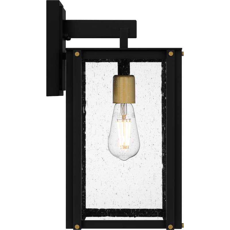 Robbins 1-Light Matte Black Outdoor Wall Lantern