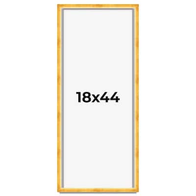 18x44 Shadow Box Frame Gold | 1.625 Inches Deep Real Wood Traditional