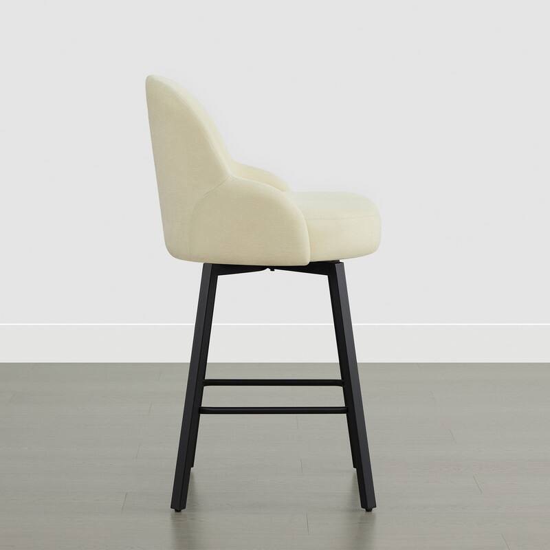 Spruce & Spring Amari Swivel Upholstered Counter Bar Stool with Thickened Cushion