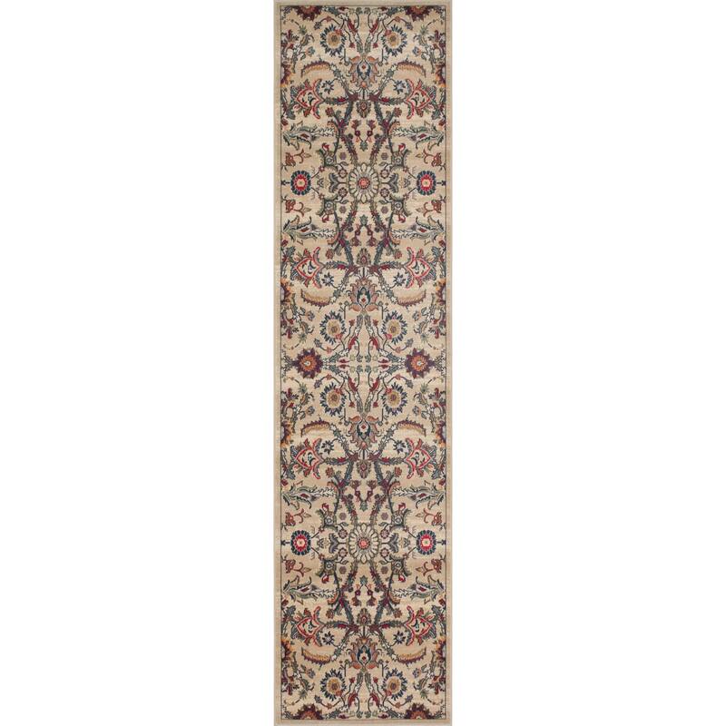 Noori Rug Soho Distressed Lizabeth Rug - 2'7 x 10'6" - Beige/Blue