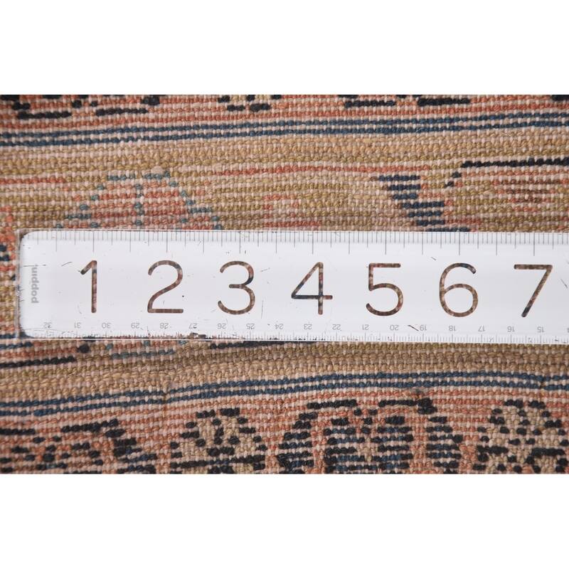 All-Over Mahal Persian Vintage Runner Rug Hand-Knotted Wool Carpet - 3'9" x 13'4"
