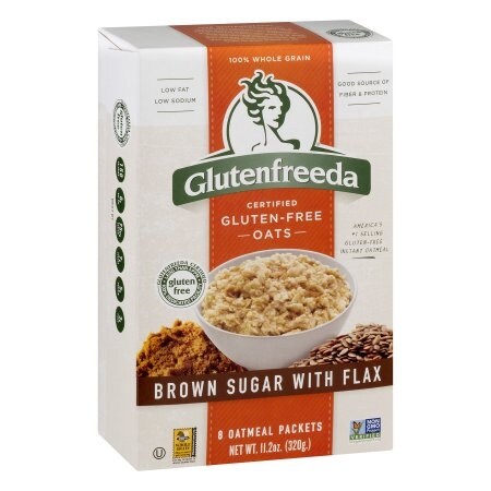 Gluten Freeda Instant Oatmeal Cup - Brown Sugar and Flax - Case of 8 - 11.2 oz.