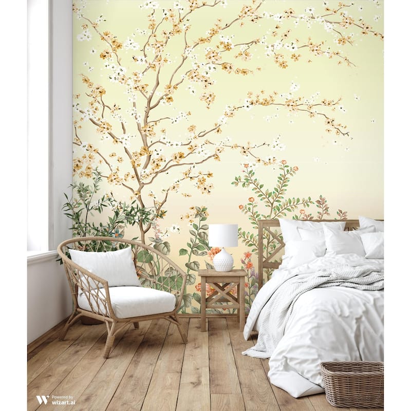 Blossom Pastel Garden Wallpaper Mural