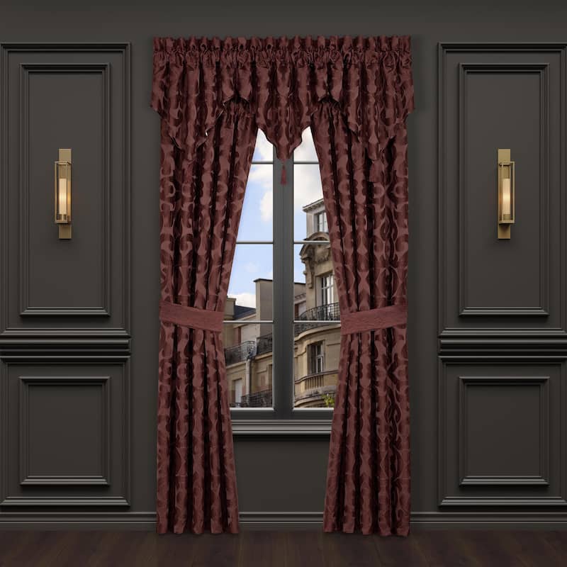 La Boheme Maroon Window Panel Pair
