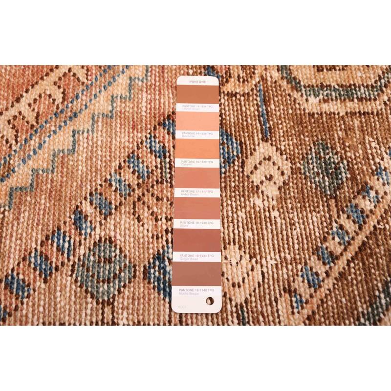 ECARPETGALLERY Hand-knotted Antalya Vintage Brown Wool Rug - 3'5 x 9'6