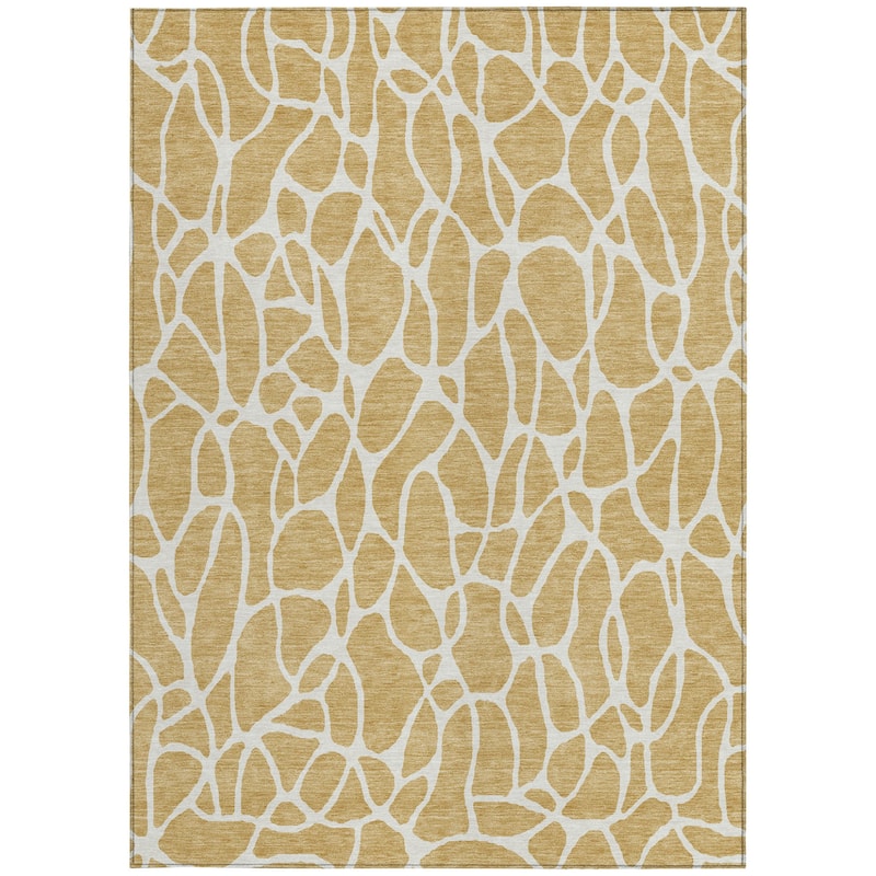HomeRoots Geometric Transitional Rectangle Outdoor Rug