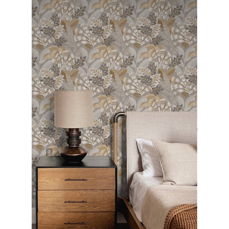 Yara Taupe Peel and Stick Wallpaper