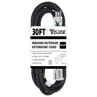 thumbnail image 2 of 50ft Lighted Outdoor Extension Cord – 10/3 SJTW Orange 10 Gauge, Iron Forge Tools 2 of 5