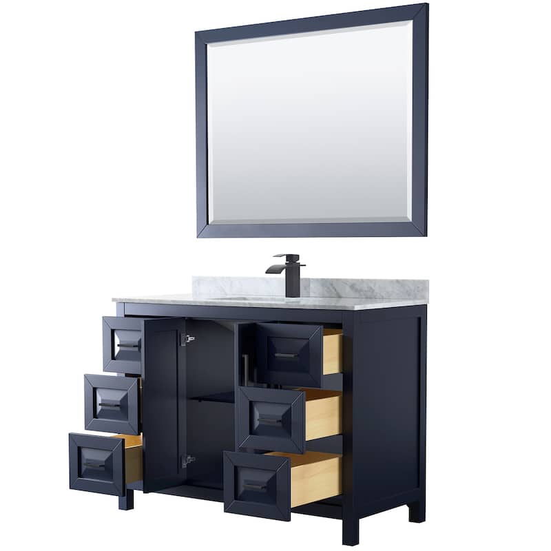 Wyndham Collection Daria 48" Free Standing Single Vanity Set with MDF