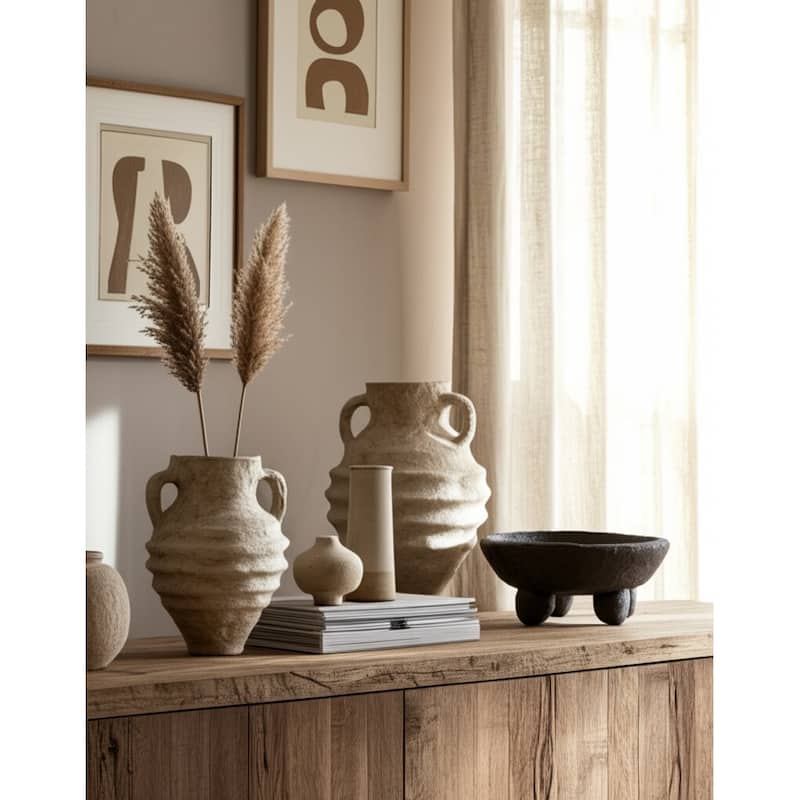 Pottery Modern Decorative Vase Featuring Unique Sculptural Form