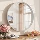 preview thumbnail 62 of 61, Round Tempered Glass and Metal Framed French Cleat Mounted Wall Bathroom / Vanity Mirror 24" x 24" - Silver