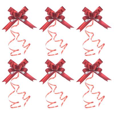 40Pcs 2" Pull Bows Present Wrapping String Bows Decorative Bow Tie Red