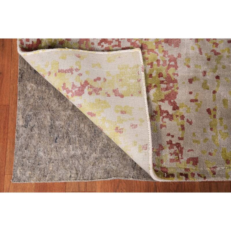 Abstract Modern Area Rug Hand-Knotted Wool Carpet - 3'9"x 7'6"