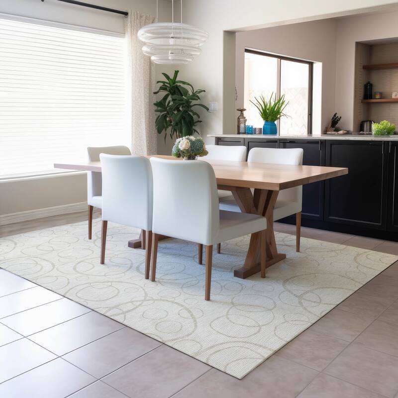 Machine Washable Indoor/ Outdoor Contemporary Nexus Chantille Rug