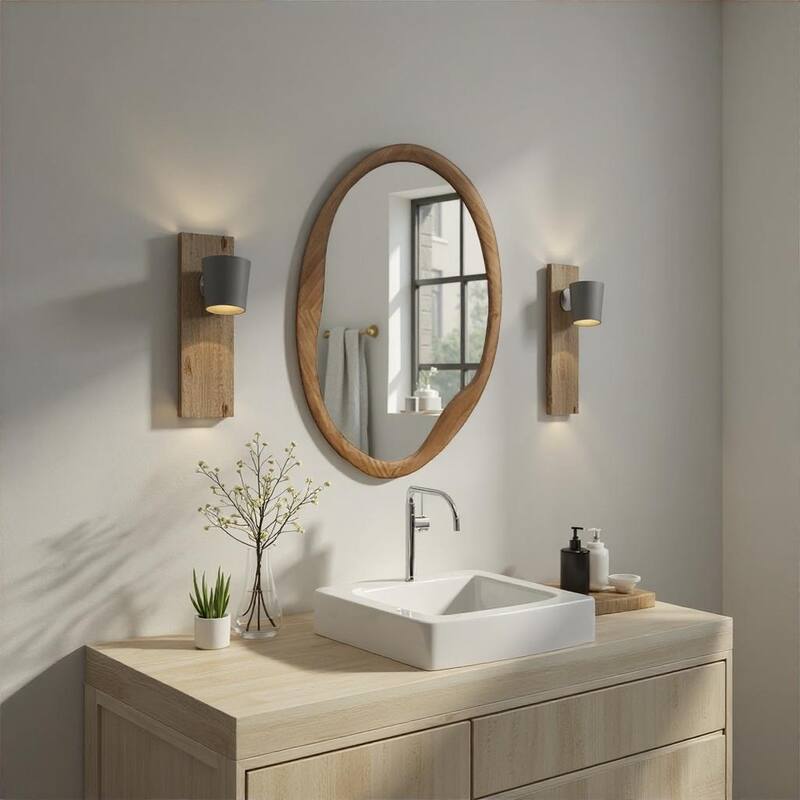 Quarry Oval Mirror - 26H x 16W x 1D