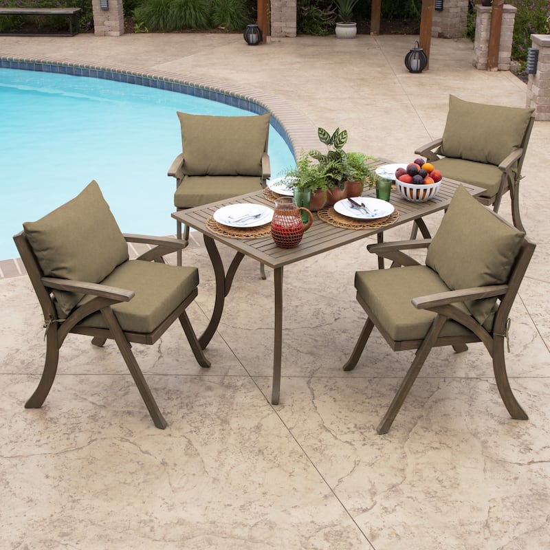 ARDEN Olefin Outdoor 21 x 21 in. Dining Chair Cushion Set