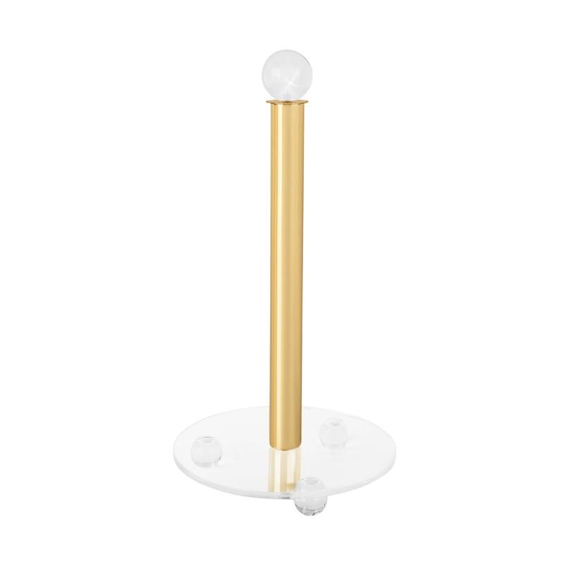 Paper Towel Holder with Ball Legs and Knob - Clear Balls