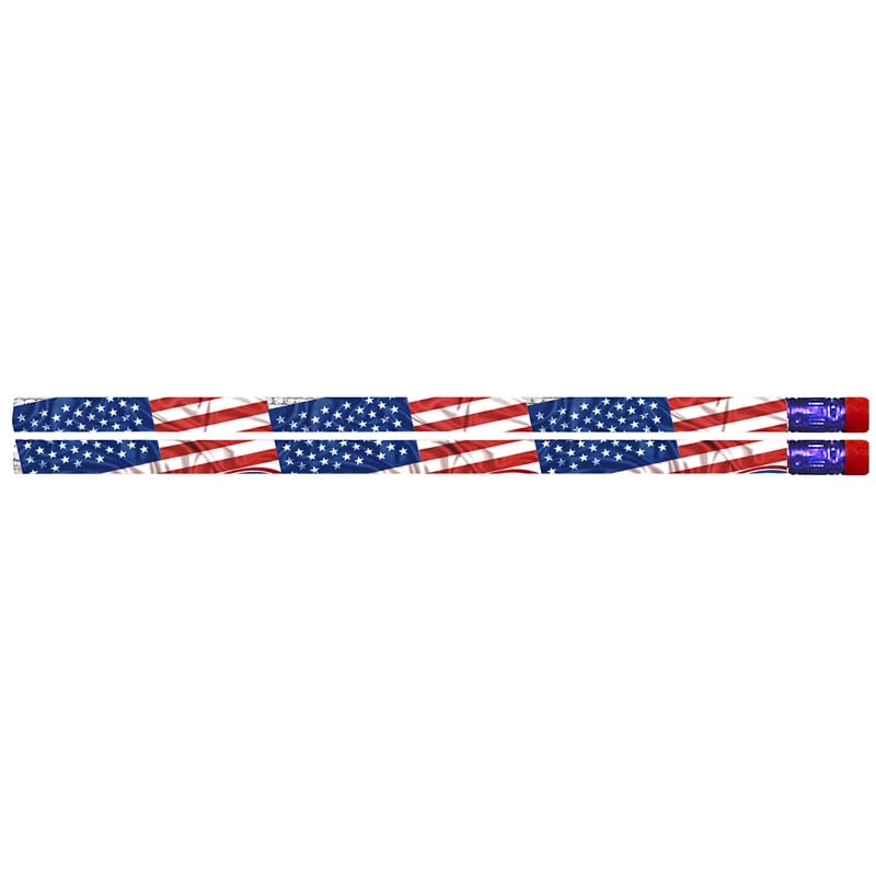 Flags & Fireworks Pencil, 12 Per Pack, 12 Packs - Pictured