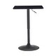 preview thumbnail 3 of 4, Adjustable 27-36 Height Industrial Height Metal Bar Table Swivel Square Cocktail Black