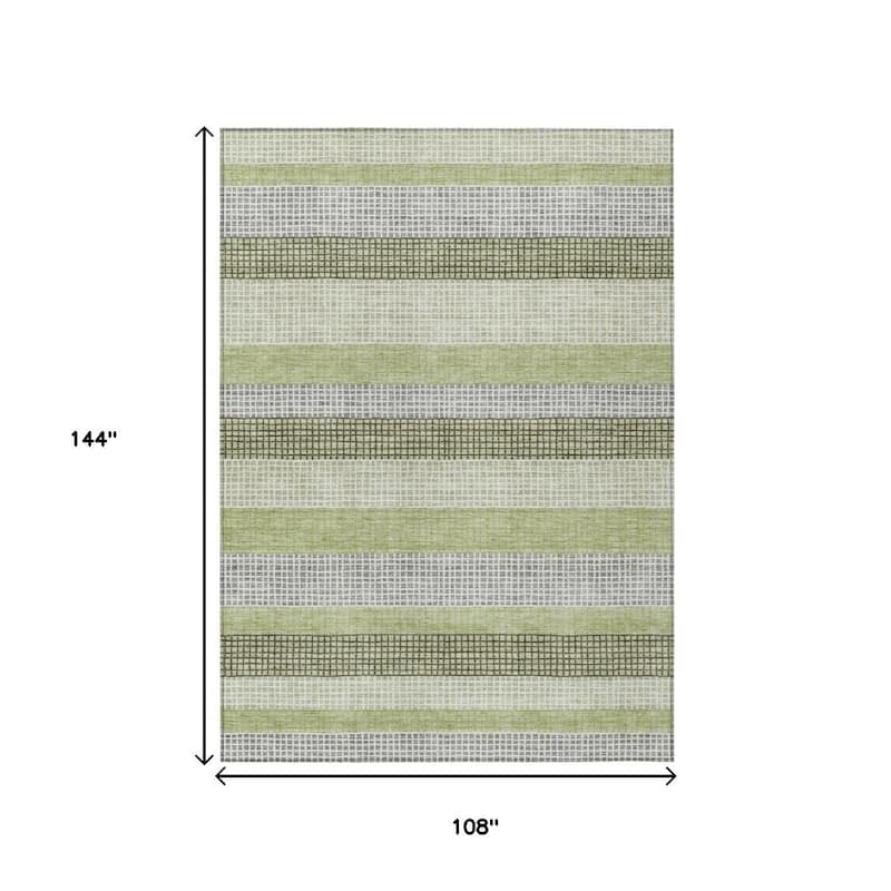 HomeRoots Striped Transitional Rectangle Outdoor Rug