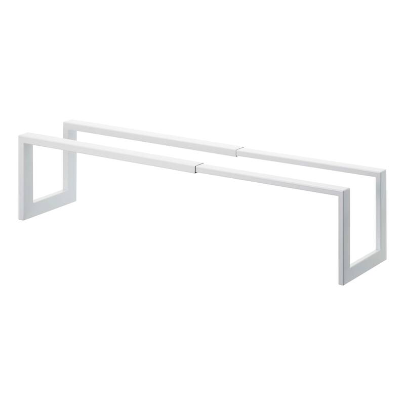 Yamazaki Home Expandable Shoe Rack - Two Sizes, Steel, Single, Holds 4 to 8 shoes, Expandable