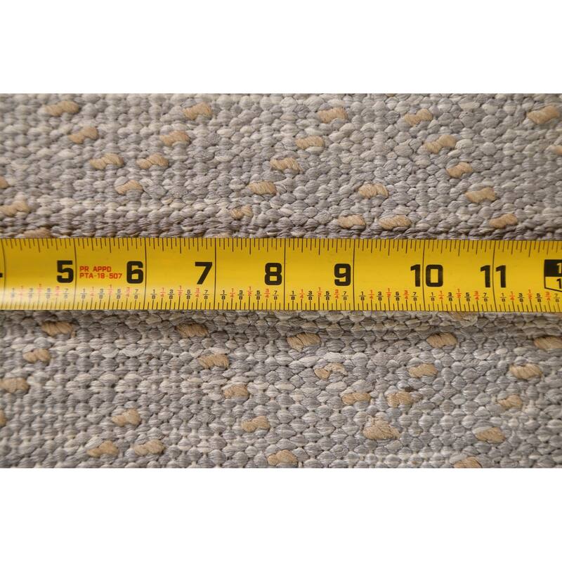 Hand Knotted Oriental 100% Wool Carpet Modern Tribal Greys & Charcoal Moroccan Area Rug - 9' 9'' X 8' 1''