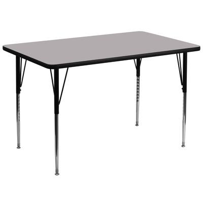 36''W x 72''L Rectangular Thermal Laminate Activity Table - Adjustable Legs