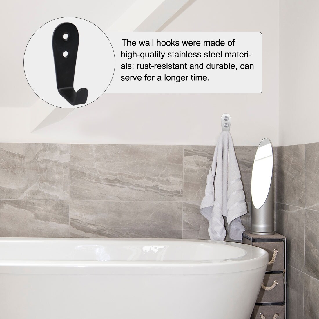 bathroom wall hooks