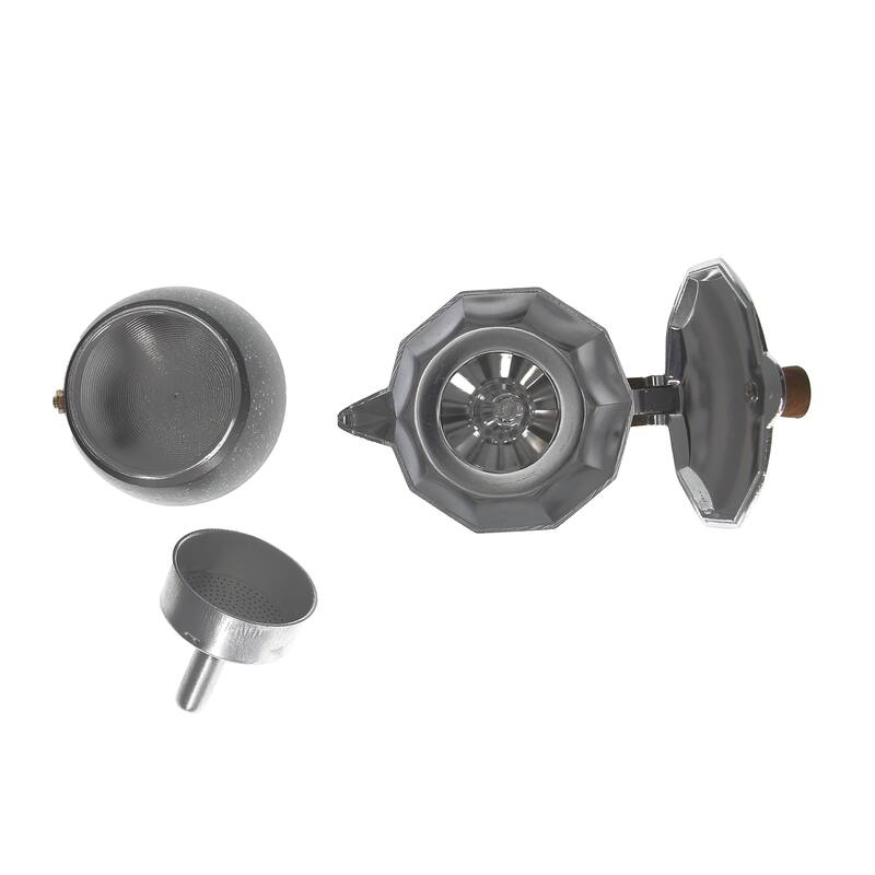 Wood & Stone Style Stovetop Coffee, 6-Cup Espresso Moka Pot