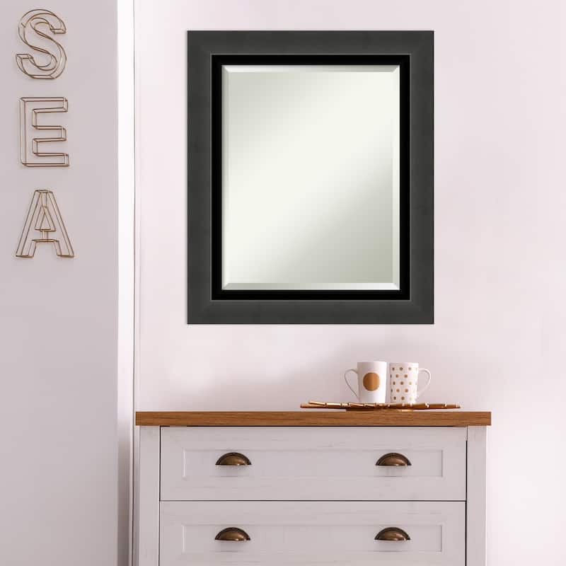 Beveled Wall Mirror - Tuxedo Black Frame - Tuxedo Black