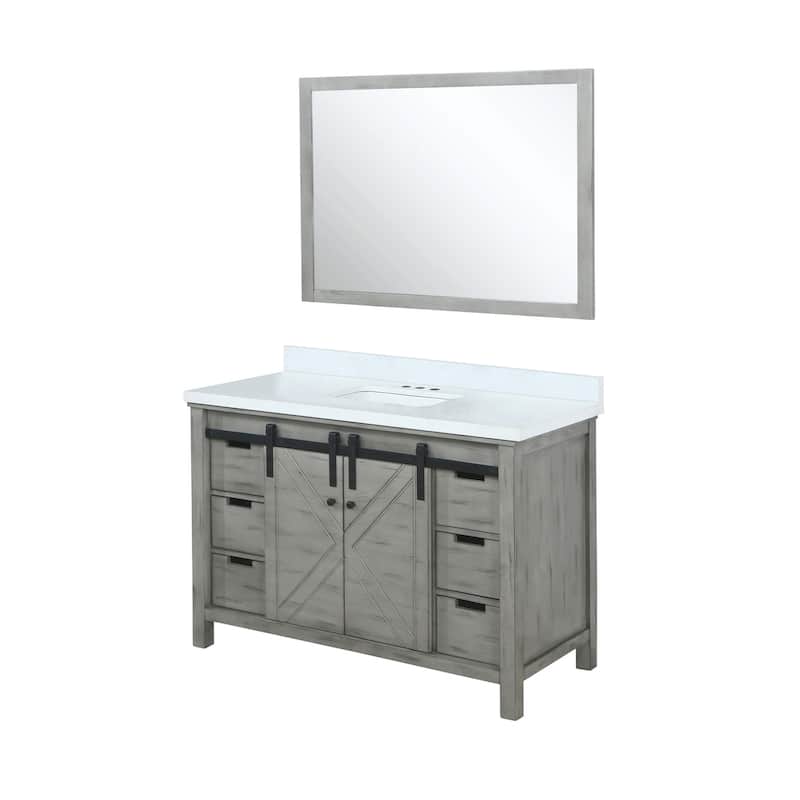 Marsyas Brown Bath Vanity, Cultured Marble Countertop and Mirrors