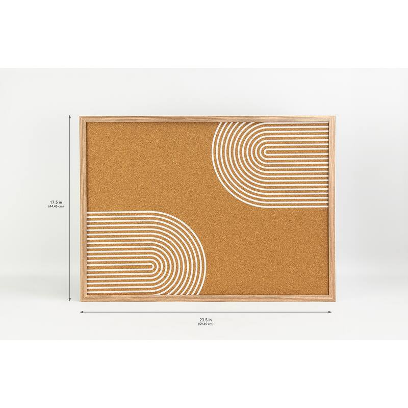 WallPops Modern Arches White Printed Corkboard