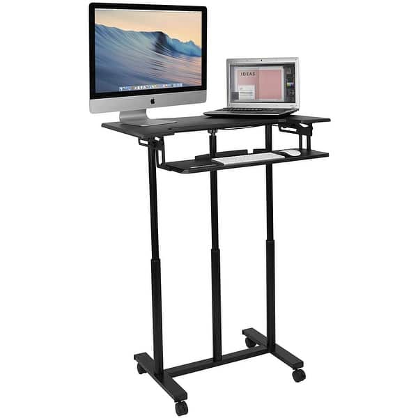 Shop Mount It Rolling Sit Stand Workstation 34 Wide With