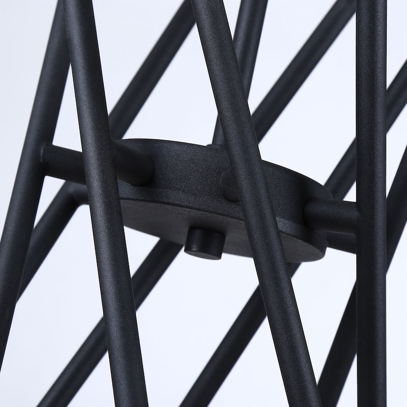 8-Light Sand Black and Golden Sputnik Sphere Chandelier