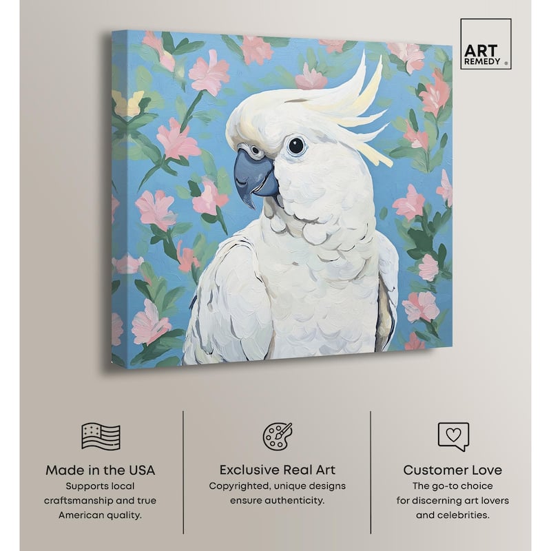White Cockatoo I Canvas by Art Remedy, Gallery Wrapped