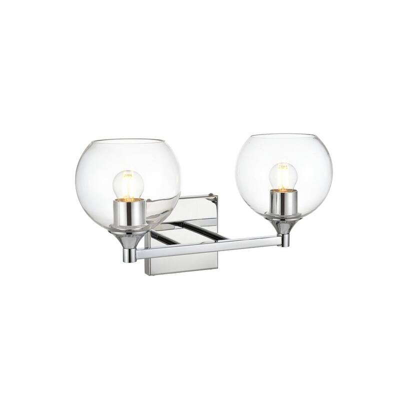 Felz 1 Light Black and Clear Bath Sconce