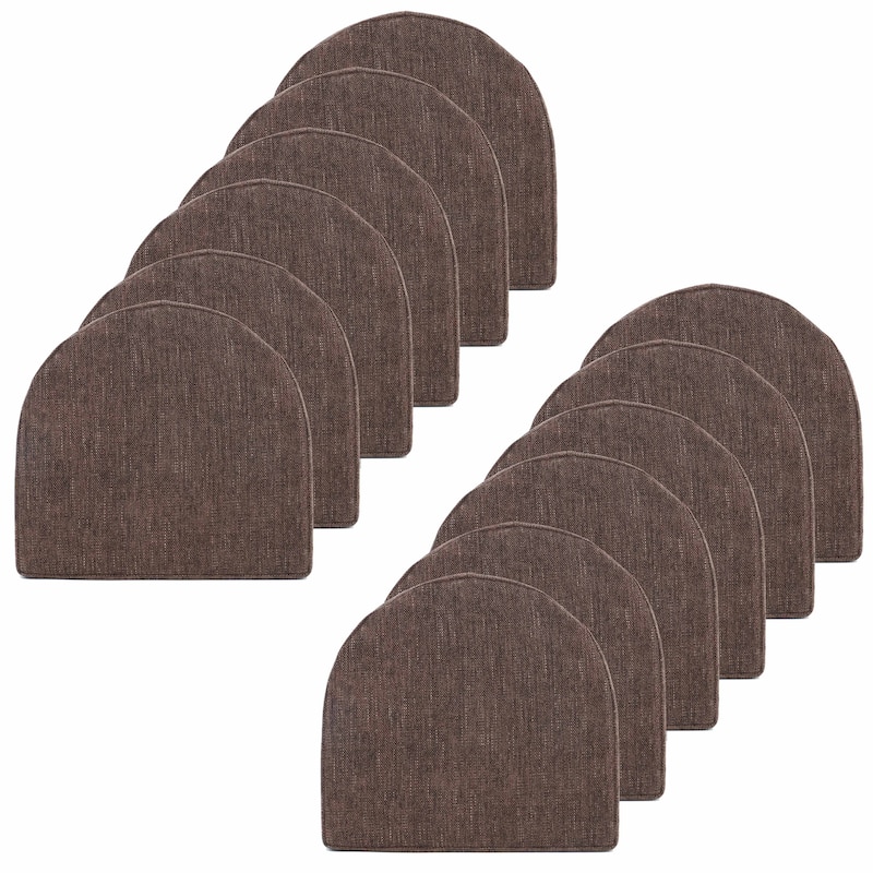 Sweet Home Collection U-Shape Molded Memory Foam Chair Pads With Ties