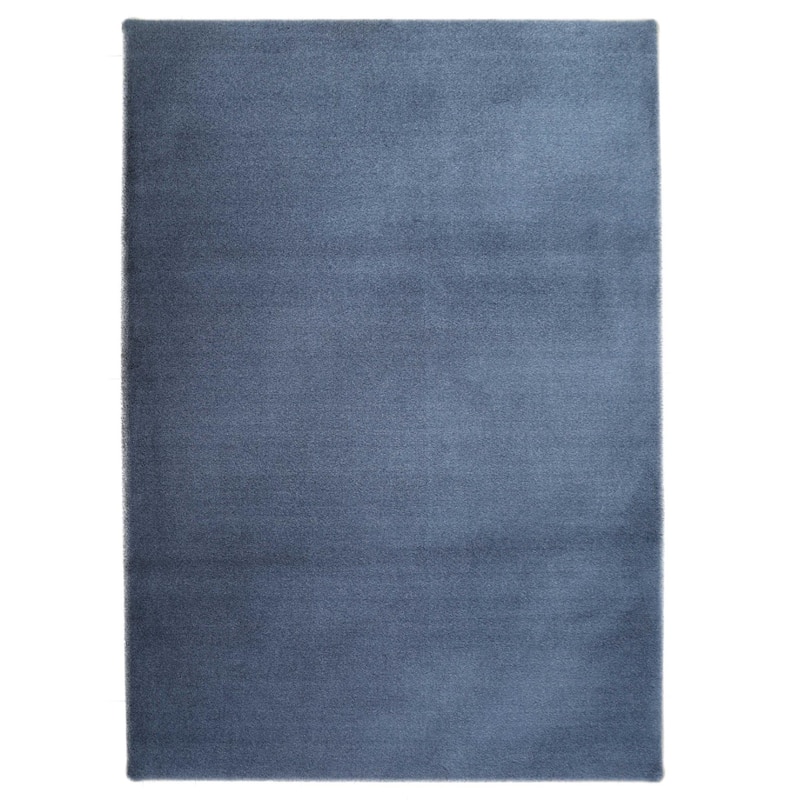 Emma Collection Thick Solid Color Area Rug - 5' x 7' - Blue