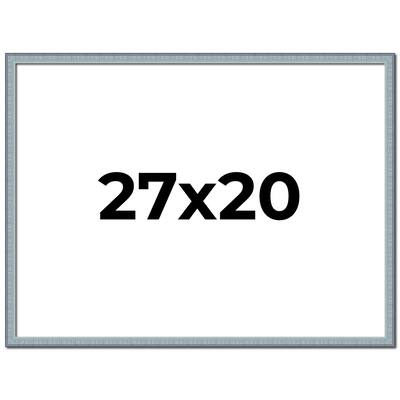 27x20 Frame Rustic Sky Blue Solid Wood Picture Frame | 0.75 Inch