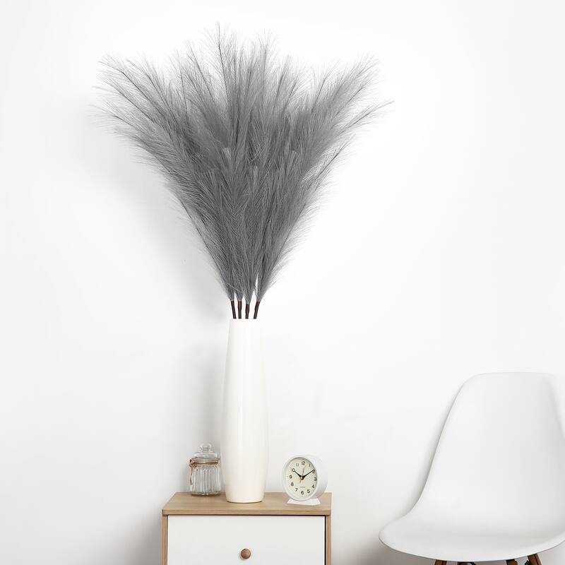 4 PCs Extra Large Faux Pampas Grass Decor