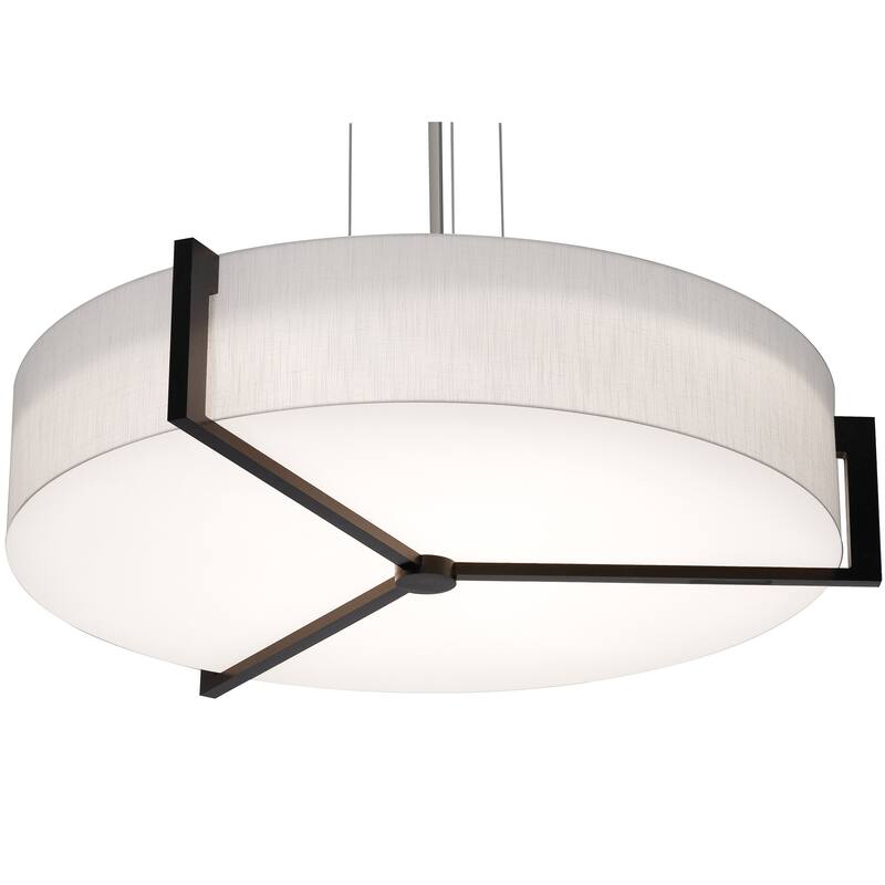 AFX Apex 33'' LED Pendant - Espresso/Linen White