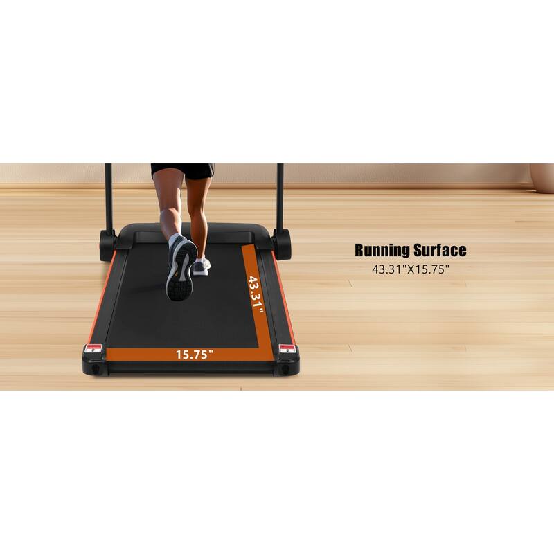 Folding Incline Treadmill with 12 Program, Shock Absorption, USB Charging, 2.5HP Smart Treadmill Home Walking Machine