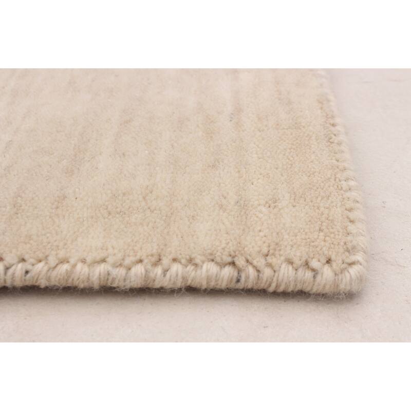 ECARPETGALLERY Hand Loomed Kashkuli Gabbeh Ivory Wool Rug - 5'1 x 8'0
