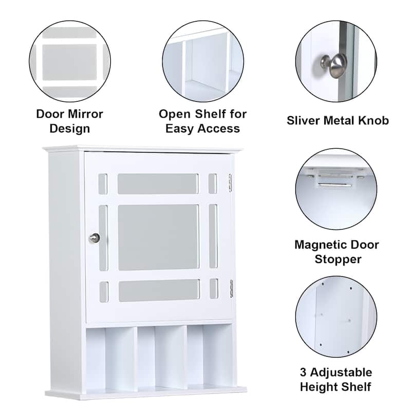 Wall Mounted Bathroom Cabinet with Mirror